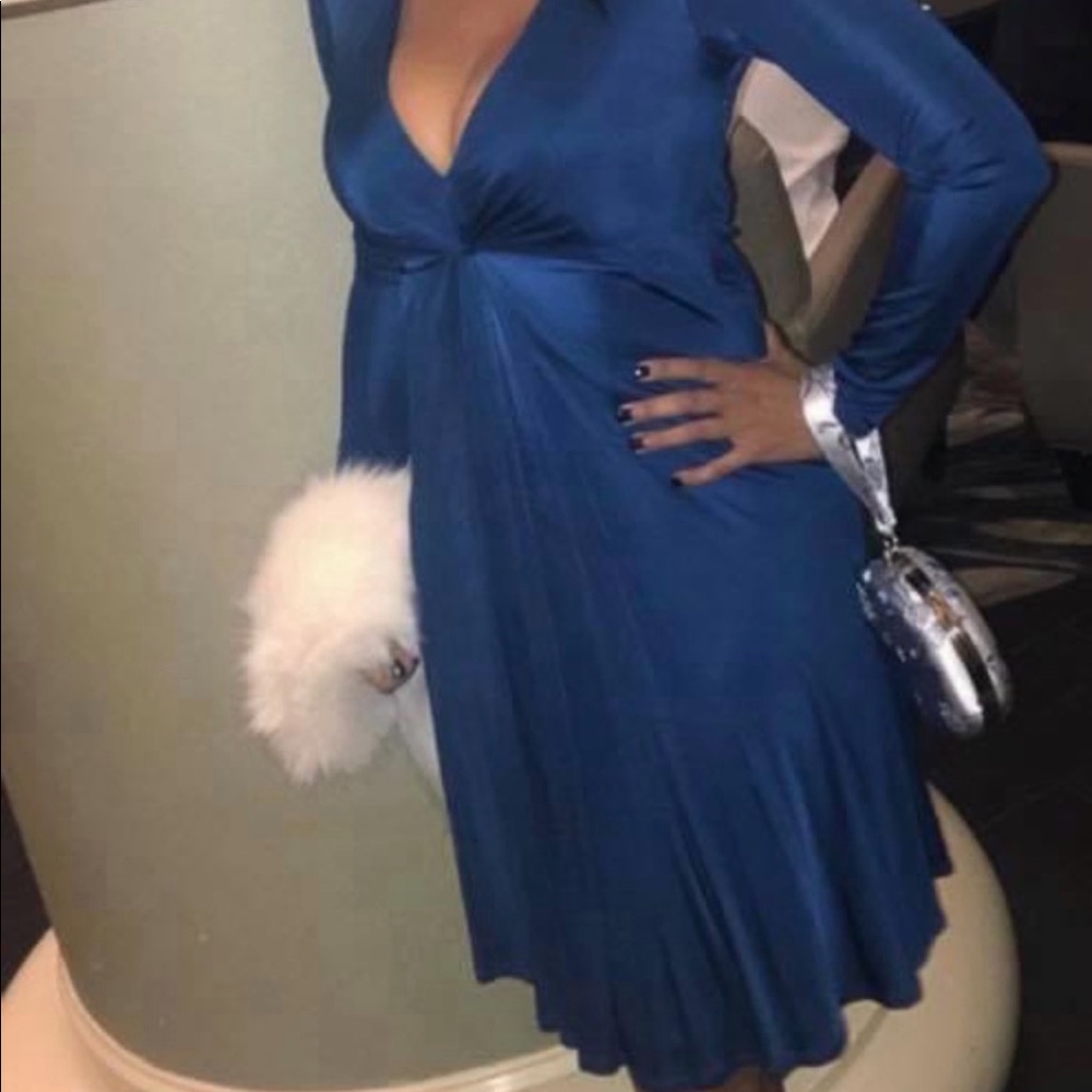 Silky Blue sexy dress!